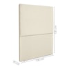 Cabeceira Solteiro 100 cm Com Frame Luna Suede Bege Artte