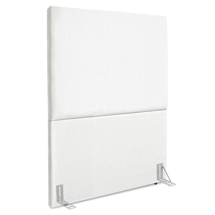 Cabeceira Solteiro 100 cm Com Frame Luna Suede Branco Artte