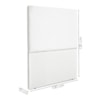 Cabeceira Solteiro 100 cm Com Frame Luna Suede Branco Artte