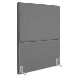 Cabeceira Solteiro 100 cm Com Frame Luna Suede Cinza Artte