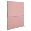 Cabeceira Solteiro 100 cm Com Frame Luna Suede Rosa Artte