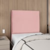 Cabeceira Solteiro 100 cm Com Frame Luna Suede Rosa Artte
