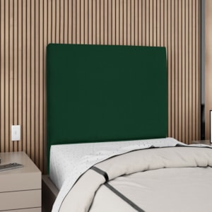 Cabeceira Solteiro 100 cm Com Frame Luna Suede Verde Artte