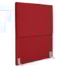Cabeceira Solteiro 100 cm Com Frame Luna Suede Vermelho Artte