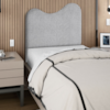 Cabeceira Solteiro 100 cm Com Frame Selena Boucle Cinza Artte