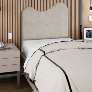 Cabeceira Solteiro 100 cm Com Frame Selena Boucle Creme Artte