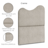 Cabeceira Solteiro 100 cm Com Frame Selena Boucle Creme Artte