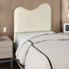 Cabeceira Solteiro 100 cm Com Frame Selena Corino Bege Artte