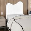 Cabeceira Solteiro 100 cm Com Frame Selena Corino Branco Artte