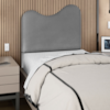 Cabeceira Solteiro 100 cm Com Frame Selena Corino Cinza Artte