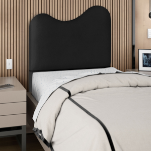 Cabeceira Solteiro 100 cm Com Frame Selena Corino Preto Artte