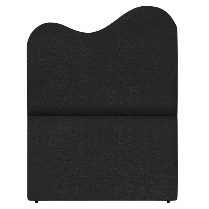 Cabeceira Solteiro 100 cm Selena Com Frame Linho Preto Artte