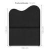 Cabeceira Solteiro 100 cm Selena Com Frame Linho Preto Artte