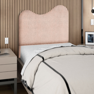 Cabeceira Solteiro 100 cm Selena Com Frame Linho Rose Artte