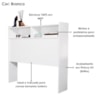 Cabeceira Solteiro 2 Nichos MDF 95 cm Melissa Branco Decmade