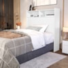 Cabeceira Solteiro 2 Nichos MDF 95 cm Melissa Branco Decmade
