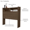 Cabeceira Solteiro 2 Nichos MDF 95 cm Melissa Castanho Decmade