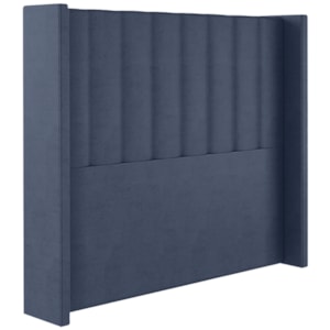 Cabeceira Solteiro 88 cm Barcell Veludo Azul Soon Cabeceira Solteiro 88 cm Barcell Veludo Azul Soon