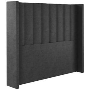 Cabeceira Solteiro 88 cm Barcell Veludo Preto Soon Cabeceira Solteiro 88 cm Barcell Veludo Preto Soon