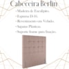 Cabeceira Solteiro 88 cm Berlin Veludo Rose Soon