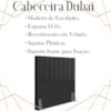 Cabeceira Solteiro 88 cm Dubai Veludo Preto Soon