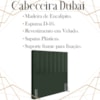 Cabeceira Solteiro 88 cm Dubai Veludo Verde Soon