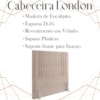 Cabeceira Solteiro 88 cm London Veludo Rose Soon