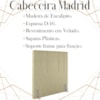 Cabeceira Solteiro 88 cm Madrid Veludo Bege Soon