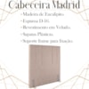 Cabeceira Solteiro 88 cm Madrid Veludo Rose Soon