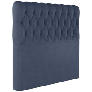 Cabeceira Solteiro 88 cm Vegas Veludo Azul Soon Cabeceira Solteiro 88 cm Vegas Veludo Azul Soon