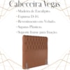 Cabeceira Solteiro 88 cm Vegas Veludo Terracota Soon