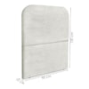 Cabeceira Solteiro 90 cm Com Frame Alana Boucle Cinza Claro Artte