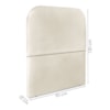 Cabeceira Solteiro 90 cm Com Frame Alana Corino Bege Artte