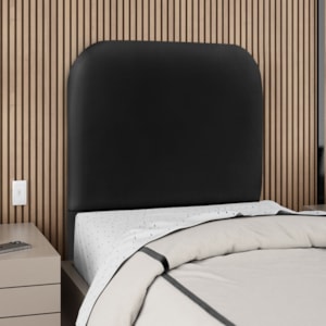 Cabeceira Solteiro 90 cm Com Frame Alana Corino Preto Artte