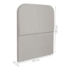 Cabeceira Solteiro 90 cm Com Frame Alana Linho Cinza Artte