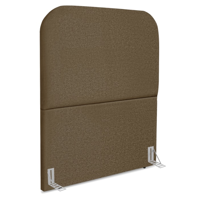Cabeceira Solteiro 90 cm Com Frame Alana Linho Marrom Artte