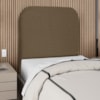 Cabeceira Solteiro 90 cm Com Frame Alana Linho Marrom Artte