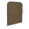 Cabeceira Solteiro 90 cm Com Frame Alana Linho Marrom Artte