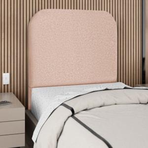 Cabeceira Solteiro 90 cm Com Frame Alana Linho Rose Artte