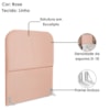 Cabeceira Solteiro 90 cm Com Frame Alana Linho Rose Artte