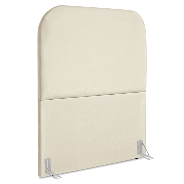 Cabeceira Solteiro 90 cm Com Frame Alana Suede Bege Artte