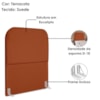 Cabeceira Solteiro 90 cm Com Frame Alana Suede Terracota Artte
