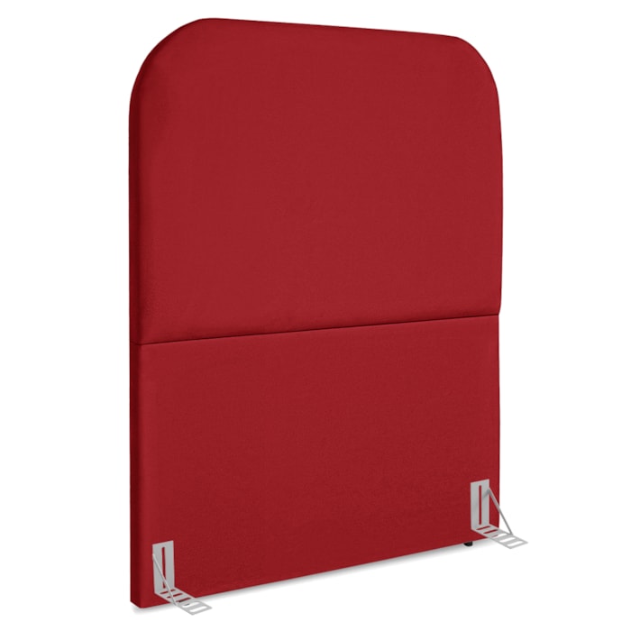 Cabeceira Solteiro 90 cm Com Frame Alana Suede Vermelho Artte