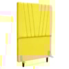 Cabeceira Solteiro 90 cm Com Frame Belgica Suede Amarelo Artte