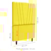 Cabeceira Solteiro 90 cm Com Frame Belgica Suede Amarelo Artte