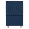 Cabeceira Solteiro 90 cm Com Frame Belgica Suede Azul Marinho Artte