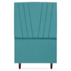 Cabeceira Solteiro 90 cm Com Frame Belgica Suede Azul Turquesa Artte