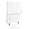 Cabeceira Solteiro 90 cm Com Frame Belgica Suede Branco Artte