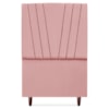 Cabeceira Solteiro 90 cm Com Frame Belgica Suede Rosa Artte