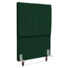Cabeceira Solteiro 90 cm Com Frame Belgica Suede Verde Artte